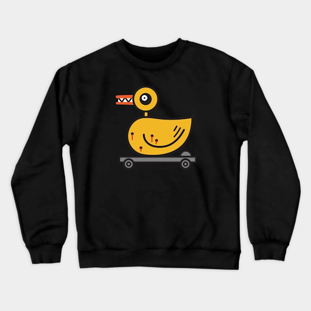 Evil Duck Crewneck Sweatshirt by ppmid